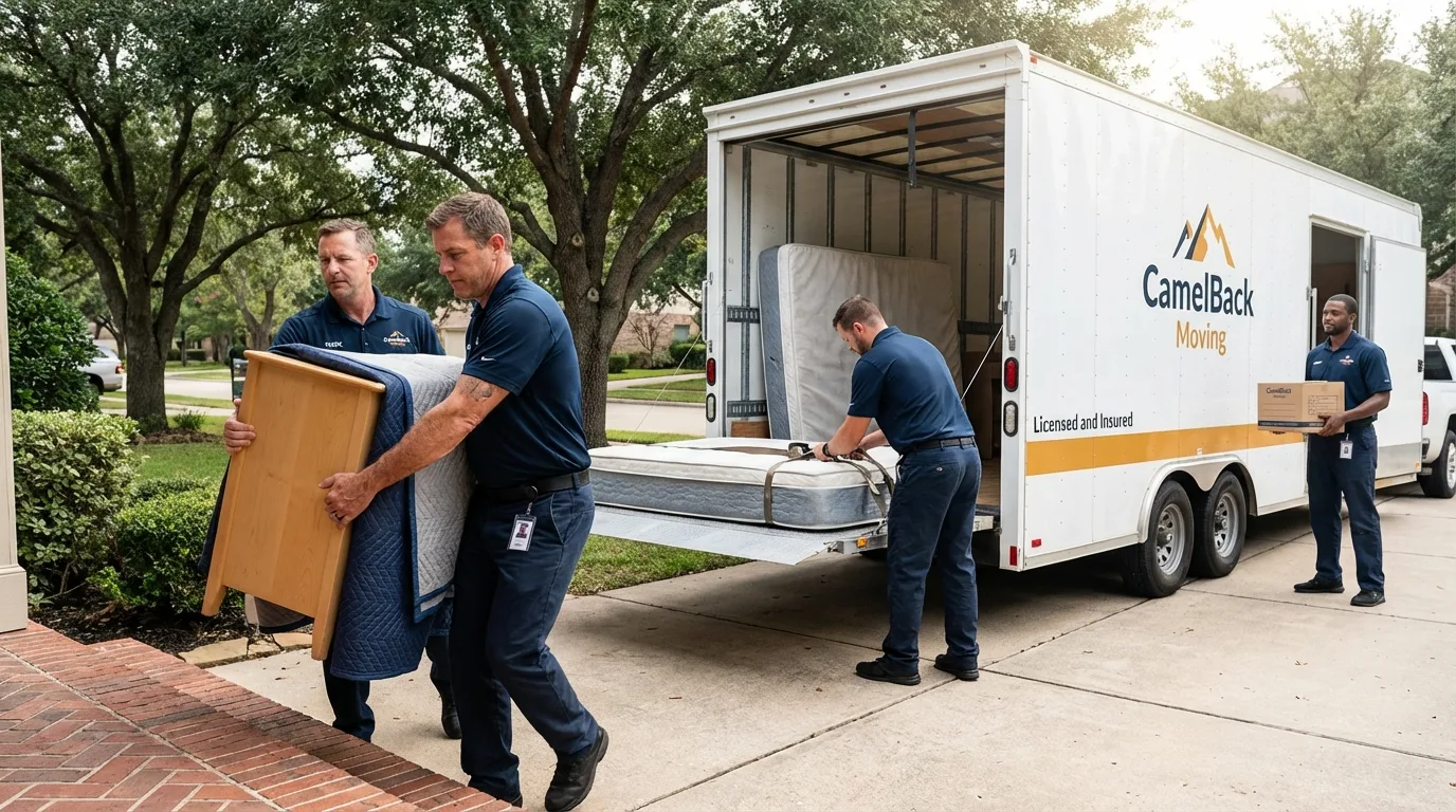 Crew loading residential truck for cross-state move from Davenport, WA